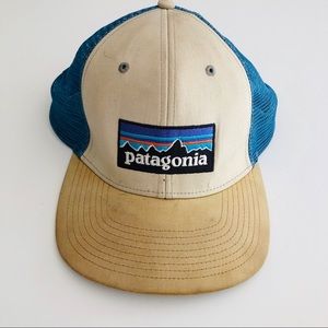 Patagonia Trucker Hat White and Blue